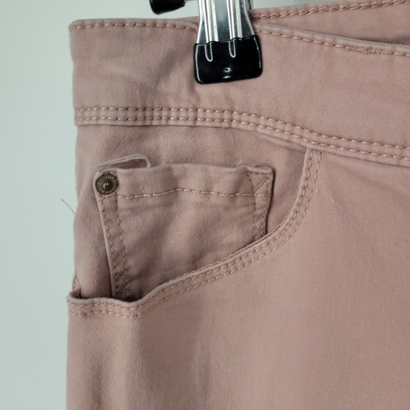 Kensie jeans Womens Effortless Ankle Mid Rise Pink Denim Size 8 - Picture 9 of 16